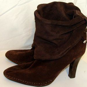 HOT IN HOLLYWOOD WOMENS BROWN SLOUCHY BOOTS 11M